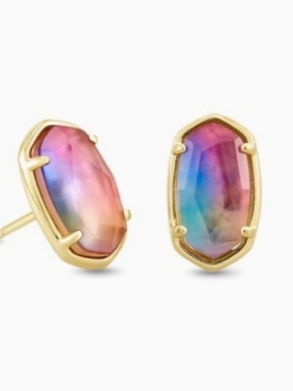 Kendra Scott Gold Grayson Studs in Watercolor Illusion